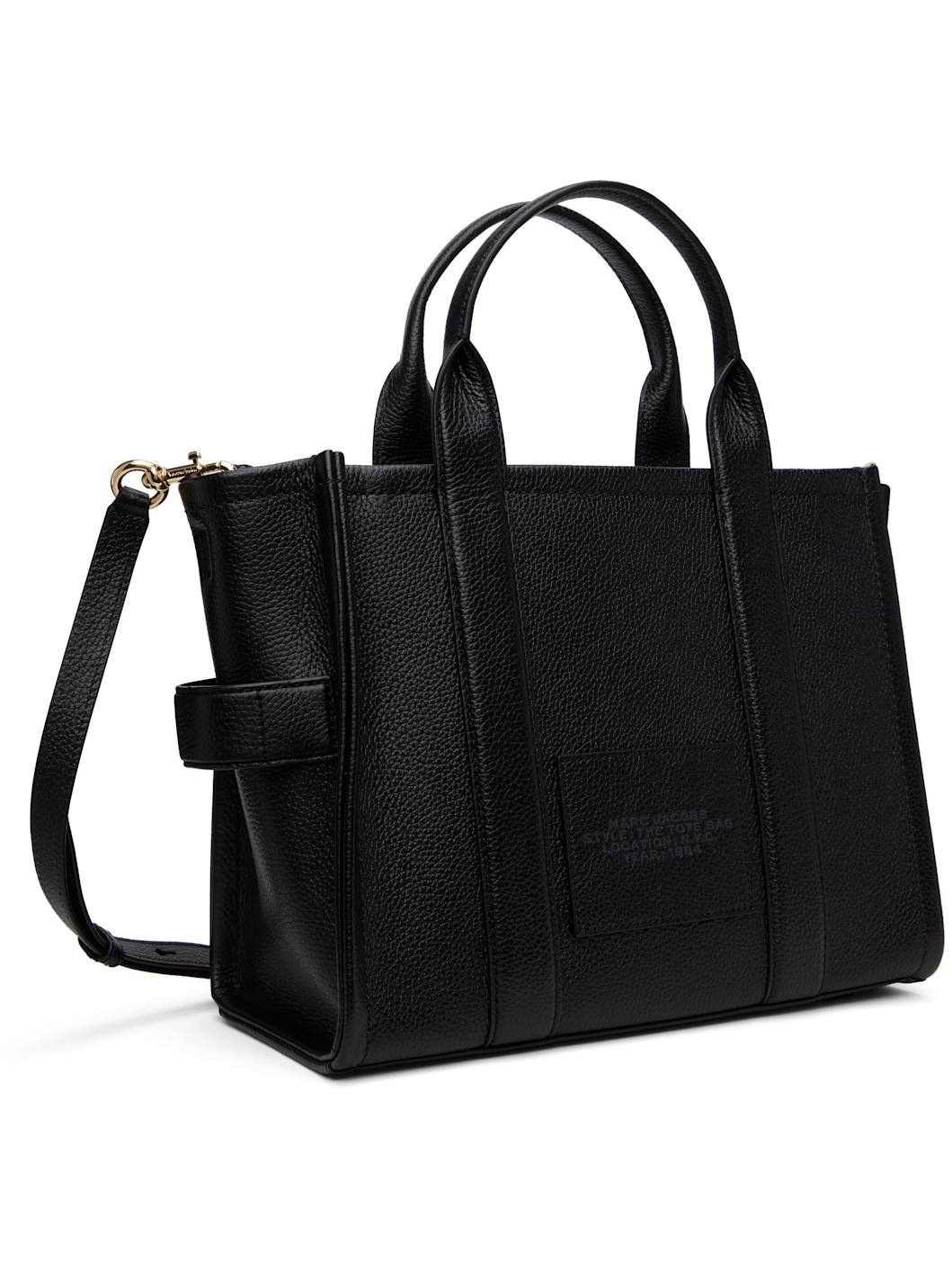 Black 'The Leather Medium' Tote - 3