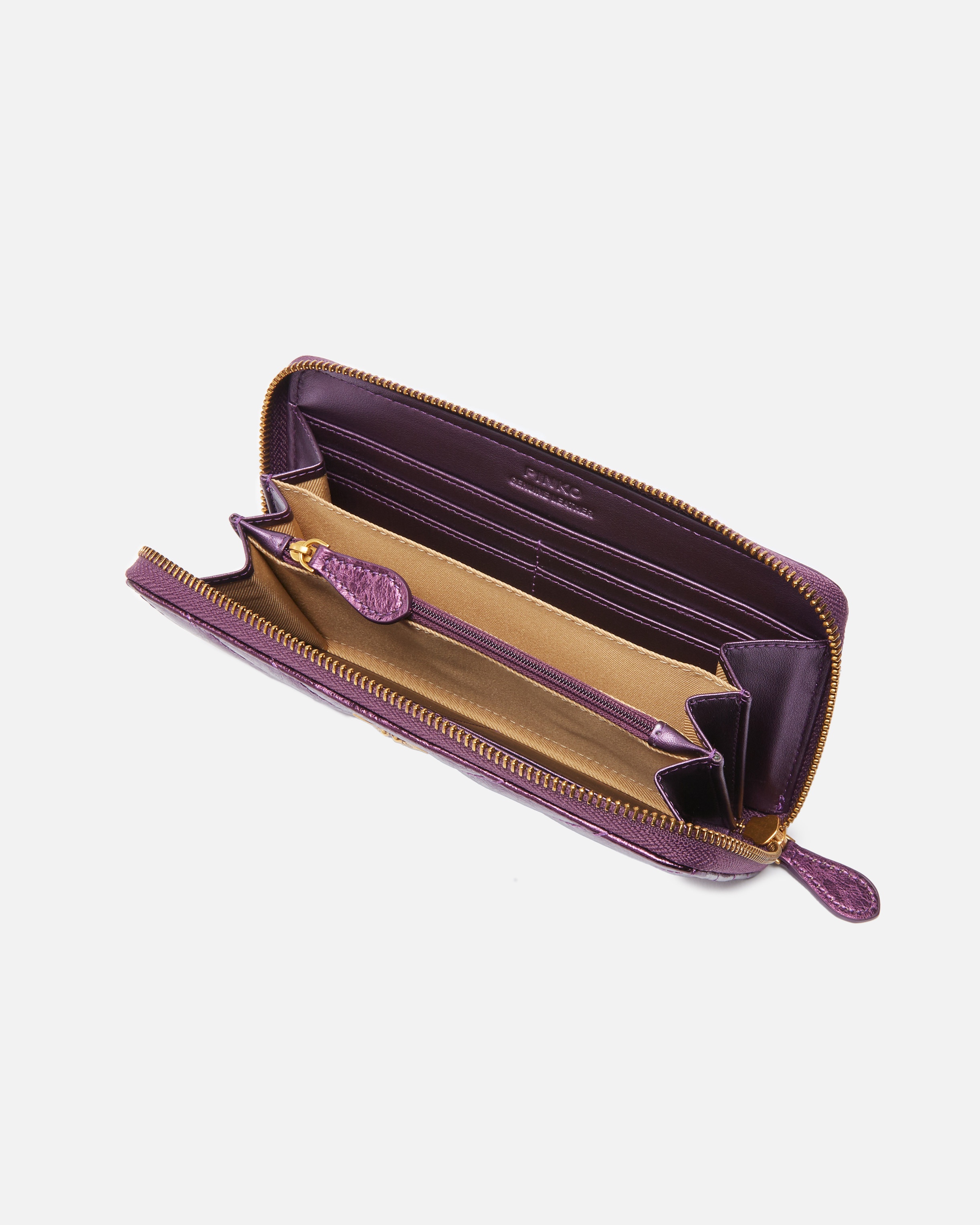 RECTANGULAR WALLET IN METALLIC QUILTED LEATHER - 3
