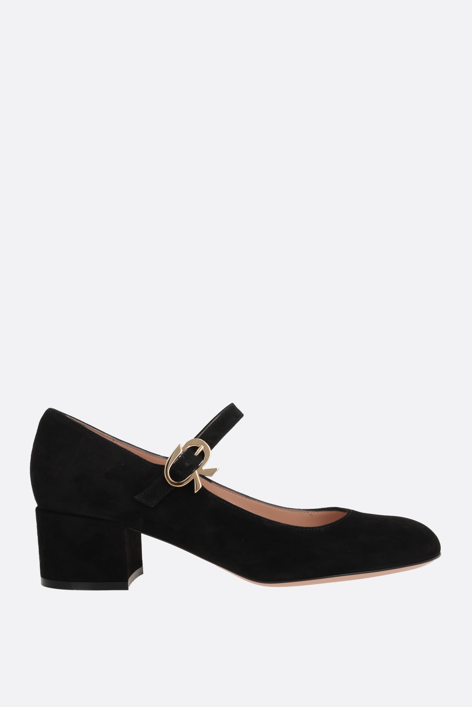 RIBBON SUEDE MARY-JANE PUMPS - 1