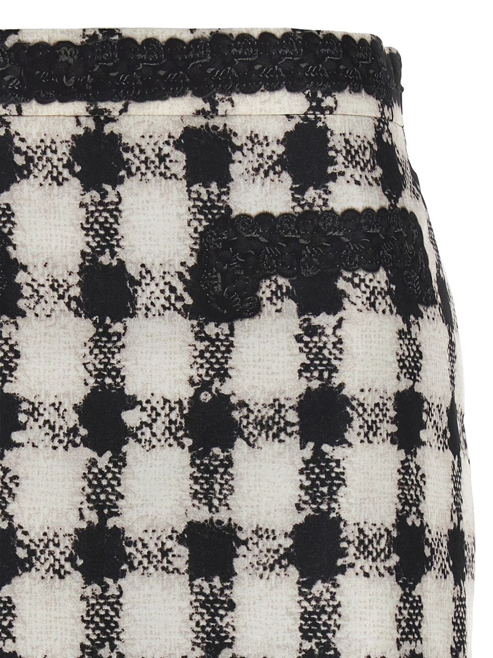 tweed-print mini skirt - 4
