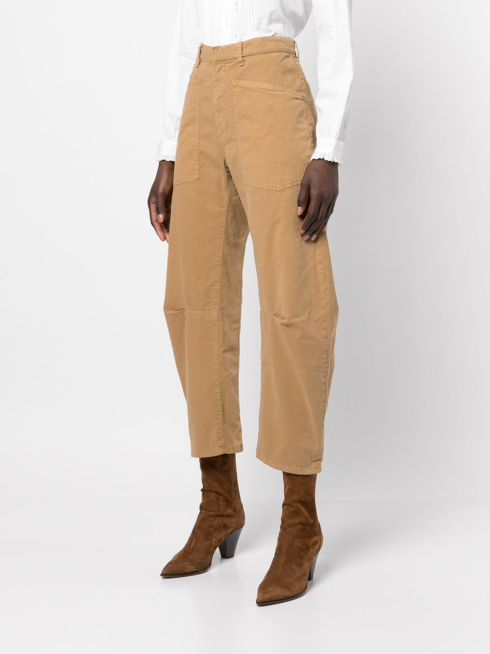 Shon cropped angular-leg trousers - 3