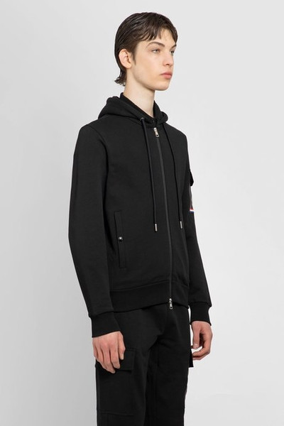 Moncler Moncler men's black zip hoodie outlook