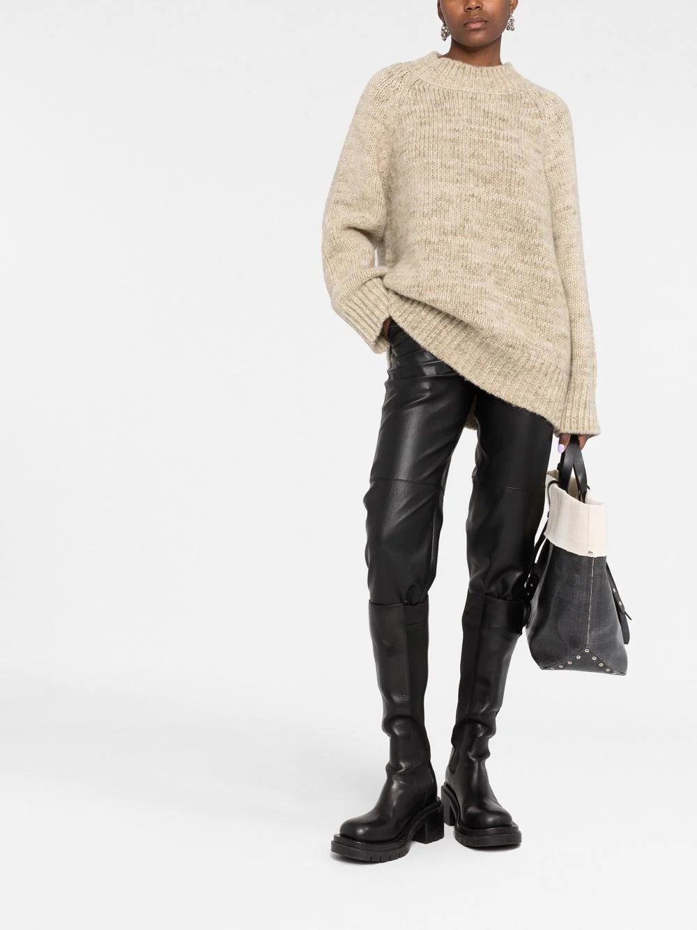 chunky-knit crew-neck jumper - 2