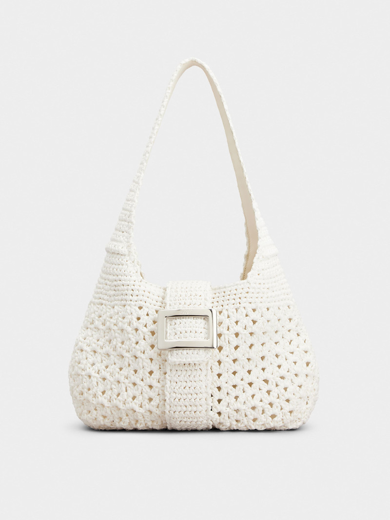 Belle Vivier Small Hobo Bag in crochet 1