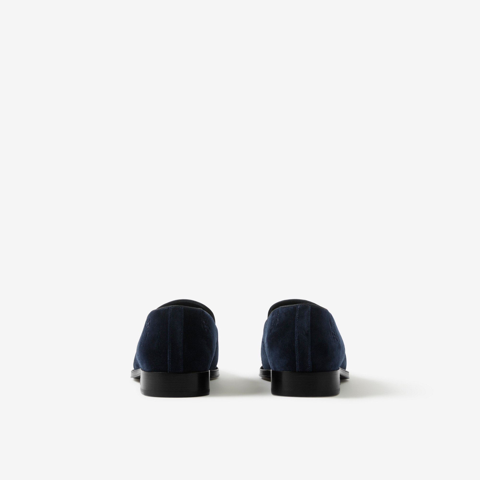 Embroidered EKD Velvet Loafers - 3