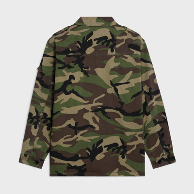 CELINE celine saharienne jacket in camouflage cotton outlook
