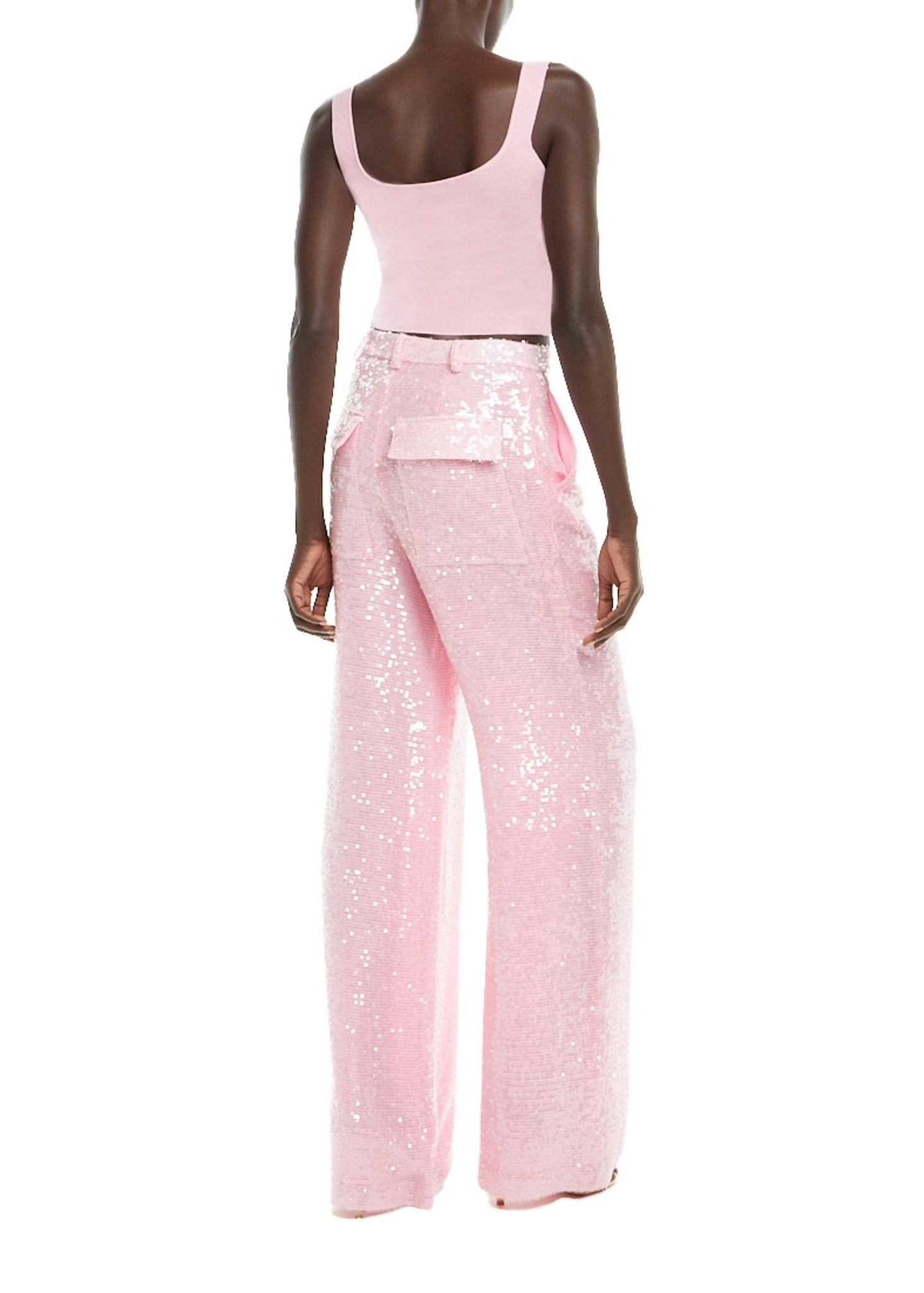 Sequin Relaxed Pleated Pant - 2