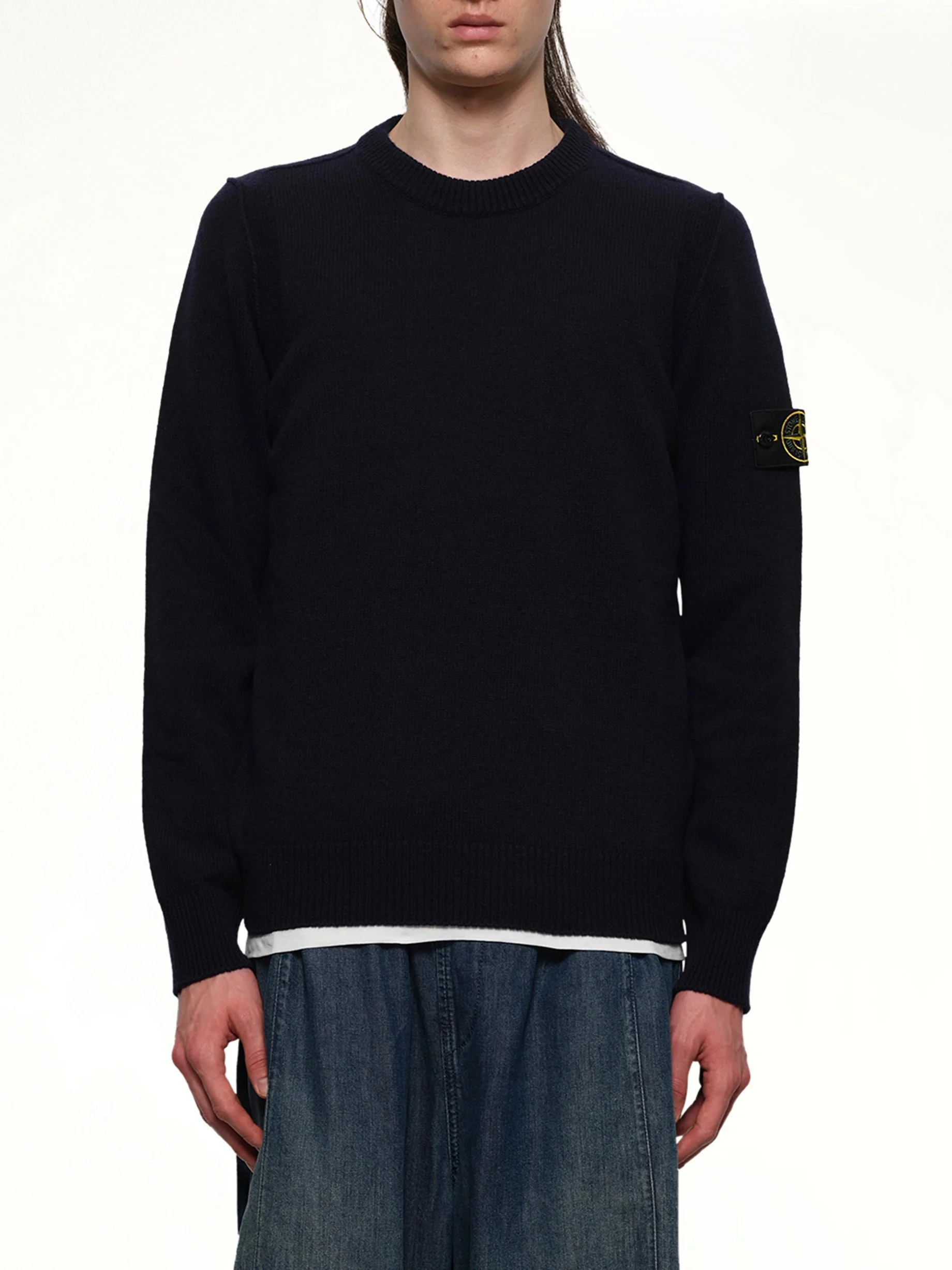 510007 Crewneck Sweater in Navy Blue - 1