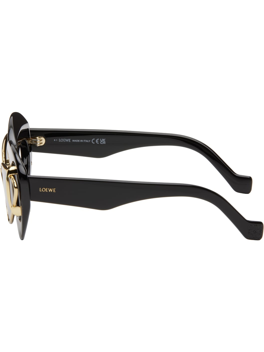 Black Cateye Double Frame Sunglasses - 3