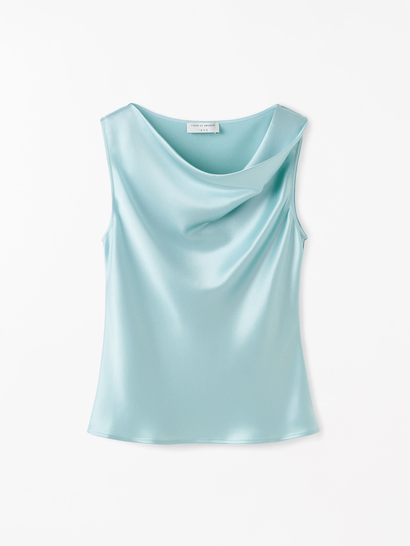 Helvie Sleevless Satin Top 1