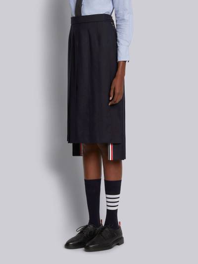 Thom Browne SUPER 120'S TWILL BELOW THE KNEE PLEATED SKIRT outlook