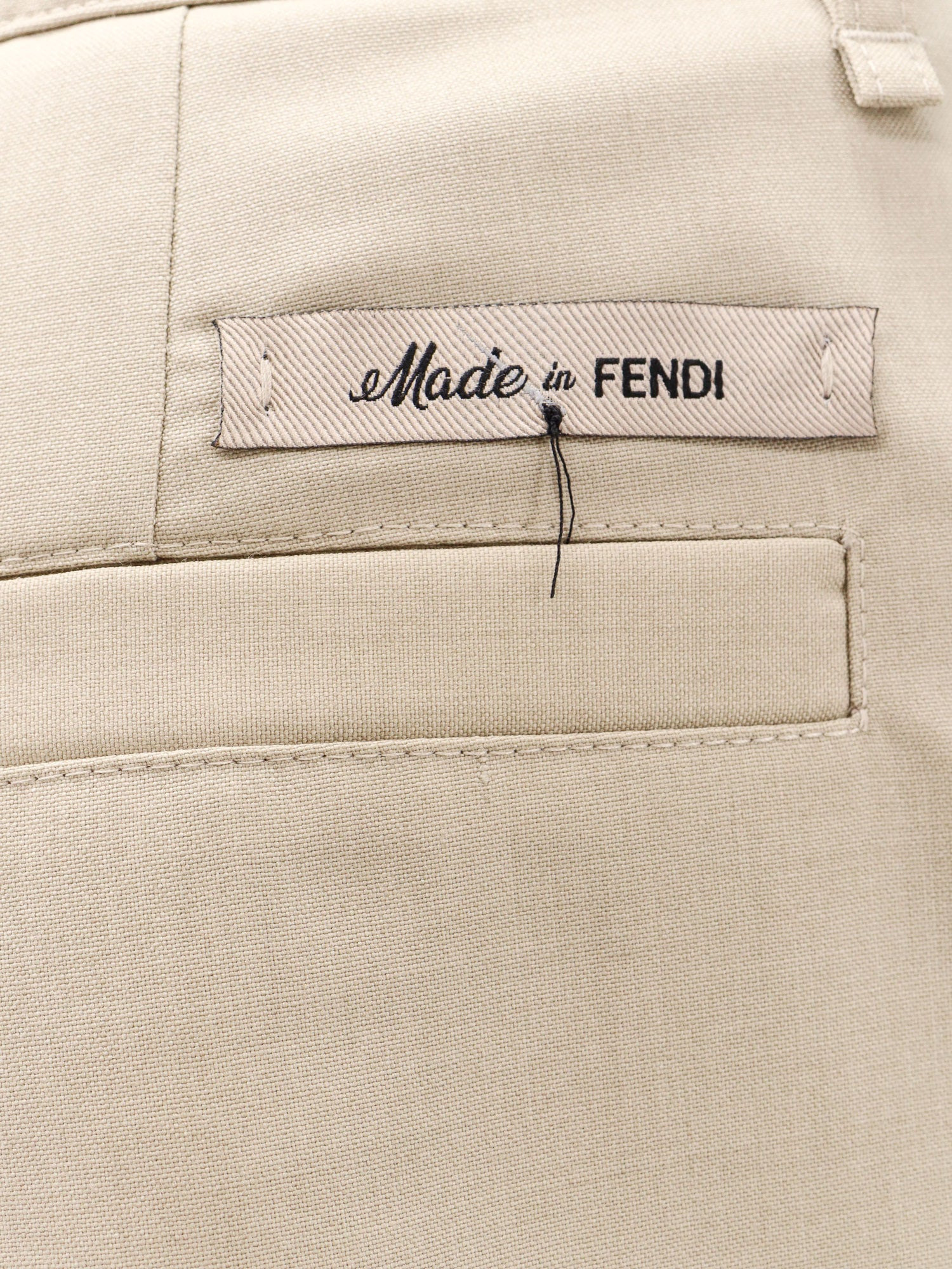 Wool Shorts With 'Made In Fendi' Label - 3