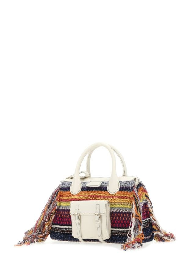 Multicolor leather and cashmere medium Edith handbag - 3