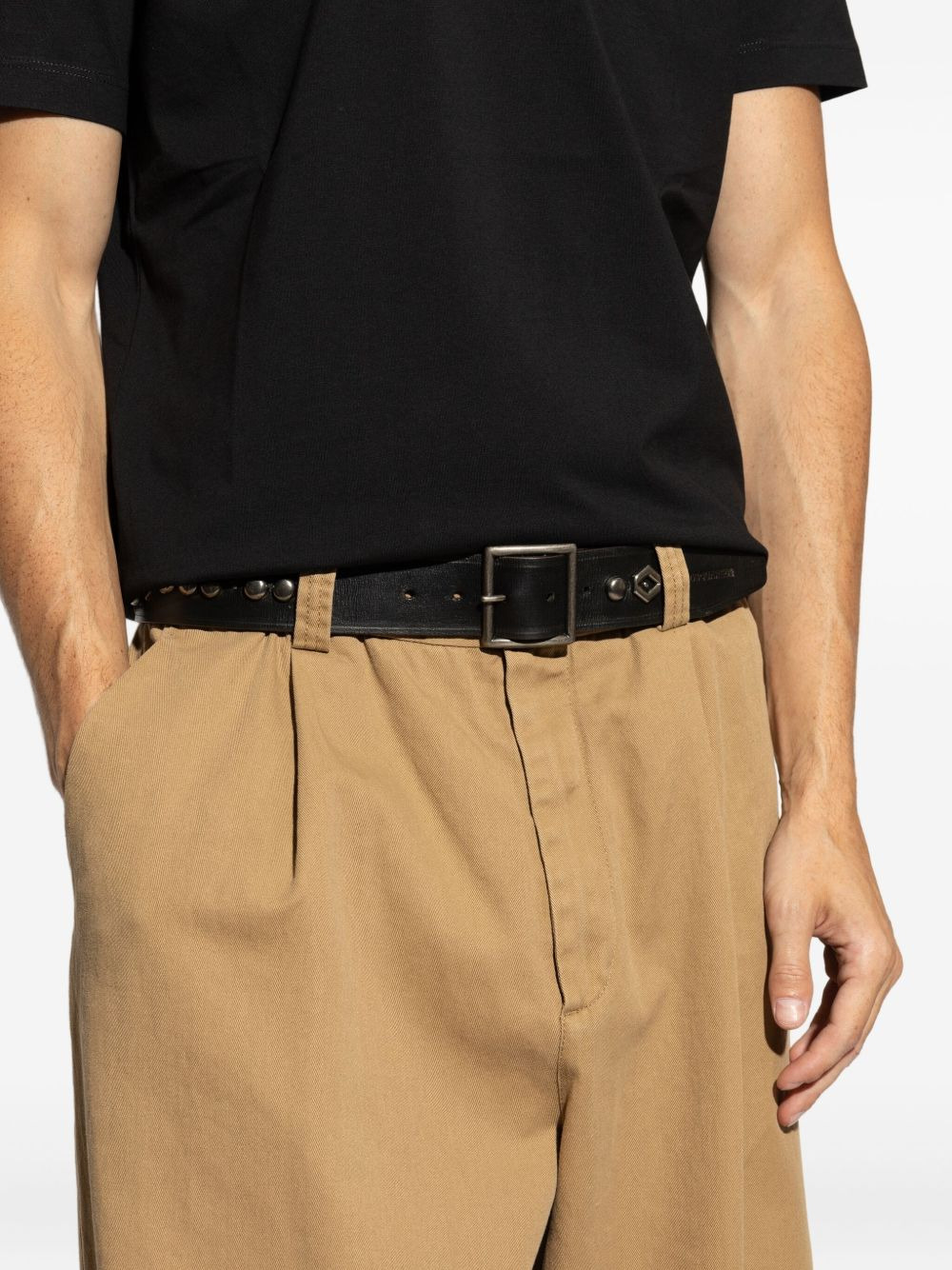 studded leather belt - 4