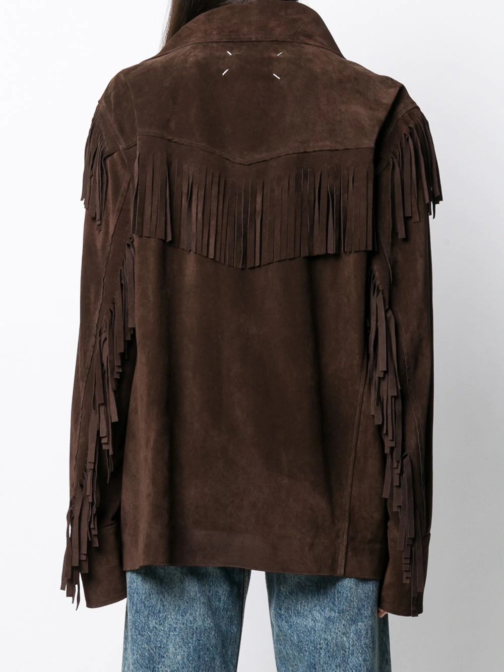 fringe-detail long-sleeve jacket - 4