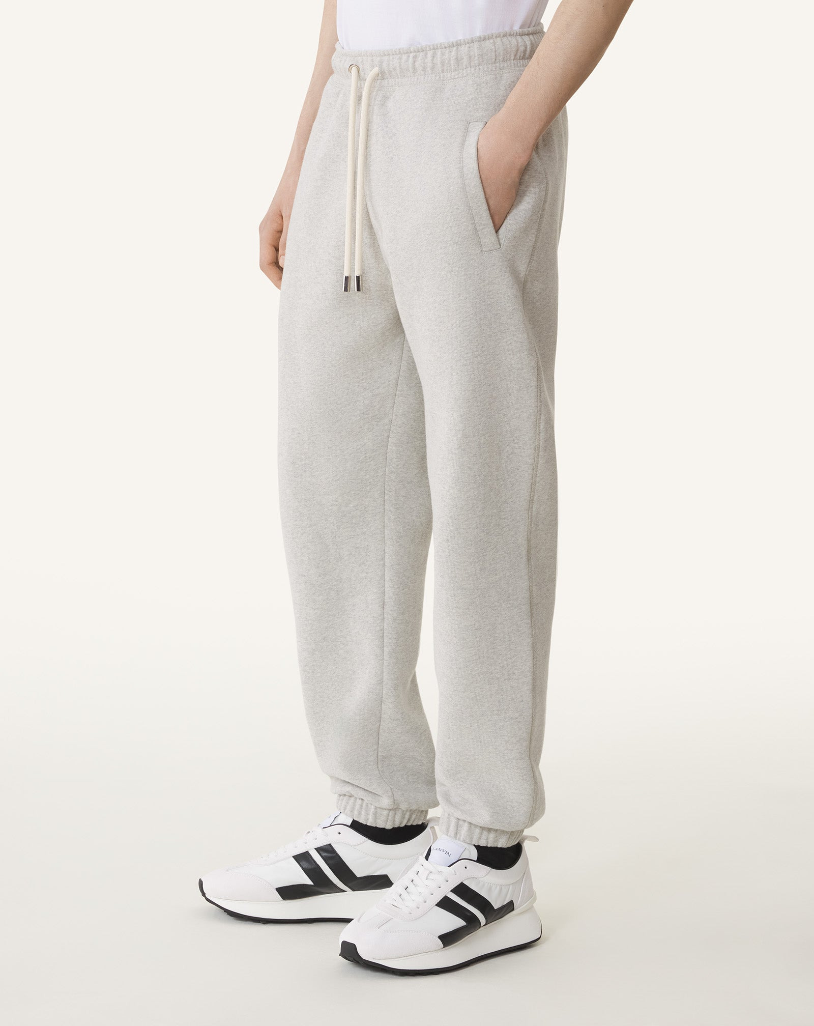 COTTON AND CASHMERE JOGGER PANTS - 3