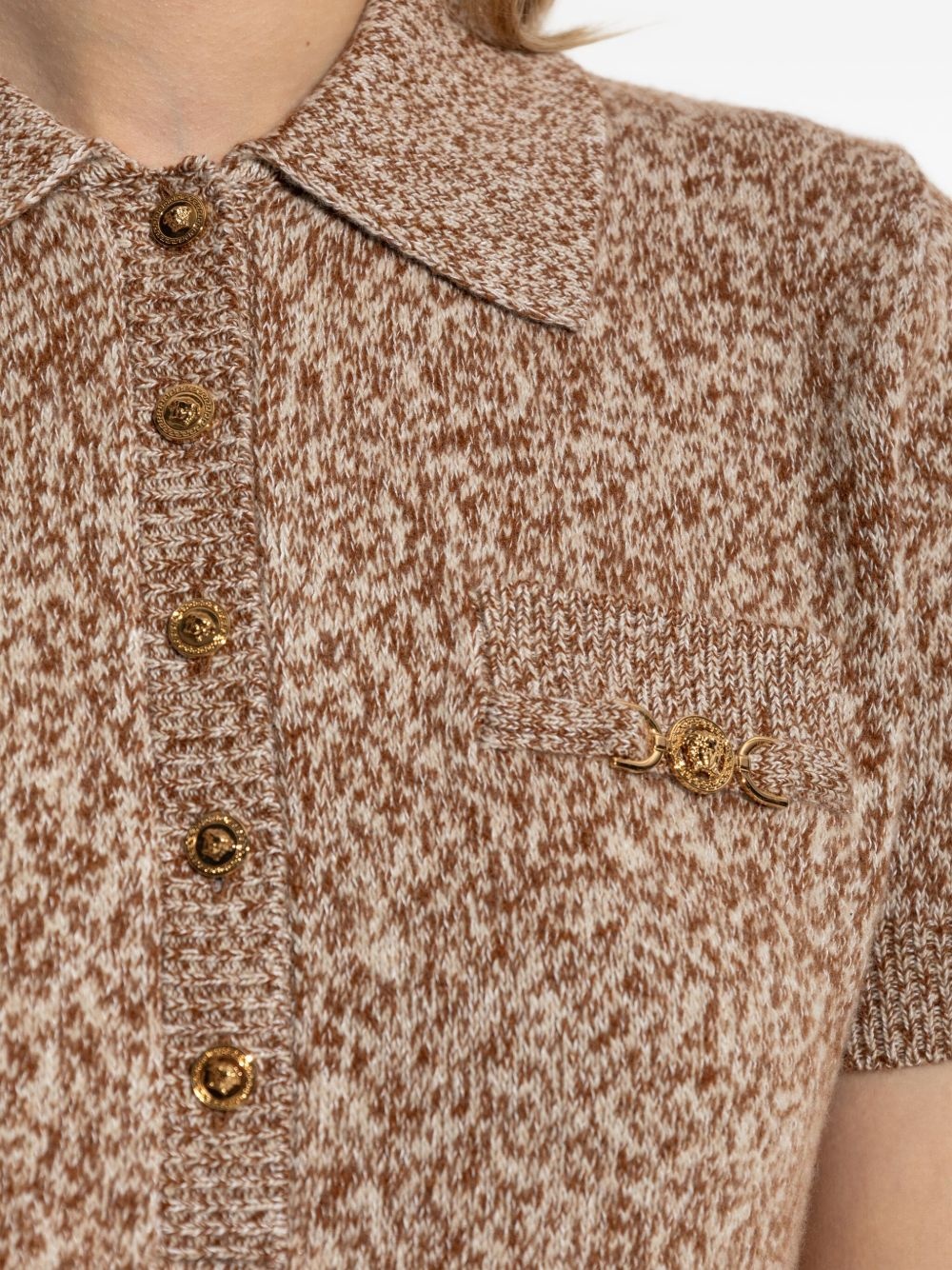 knit polo top - 5