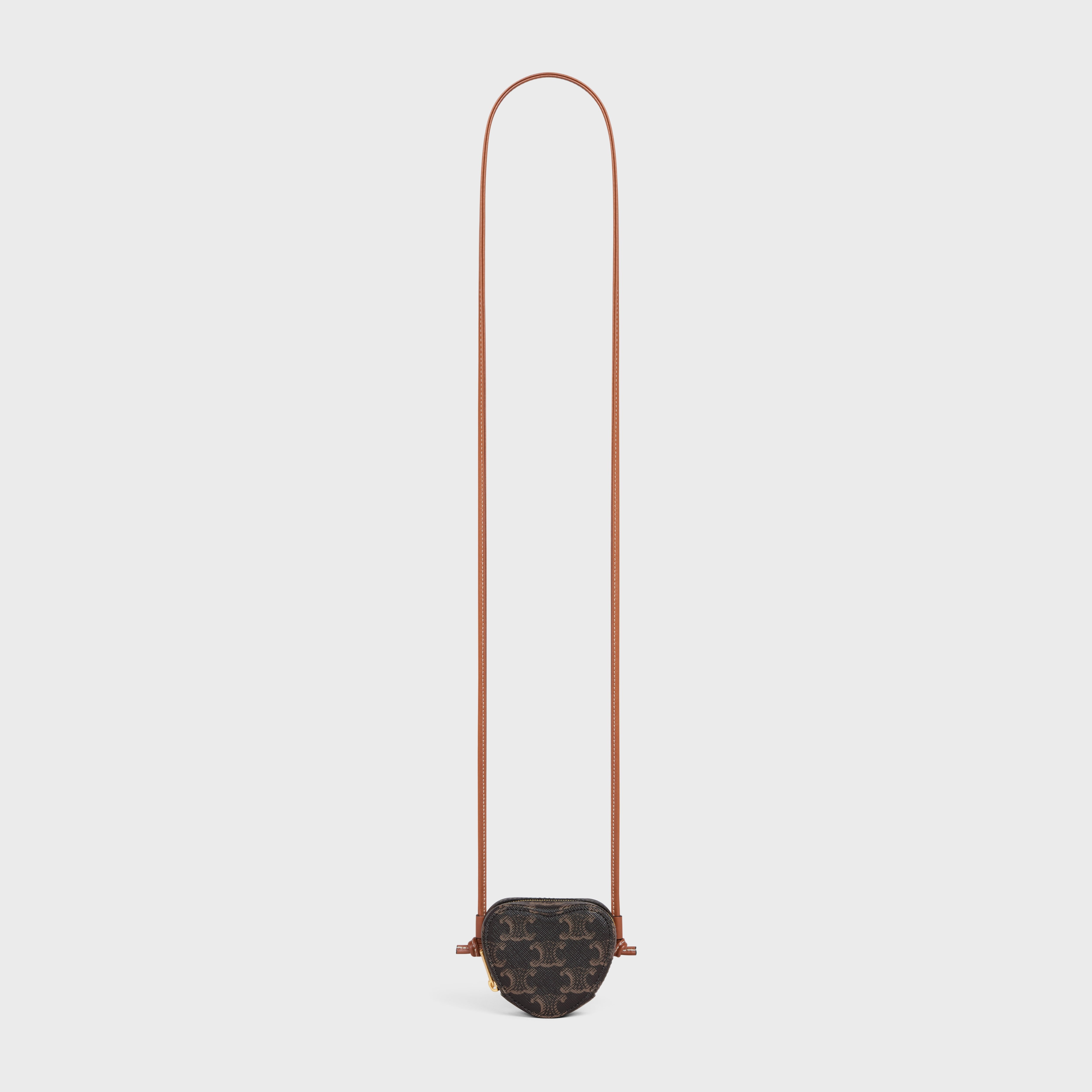 CROSSBODY MICRO HEART in triomphe canvas - 5