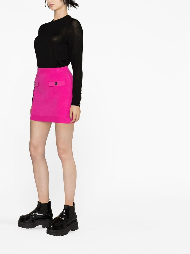 logo-embossed buttoned miniskirt 3