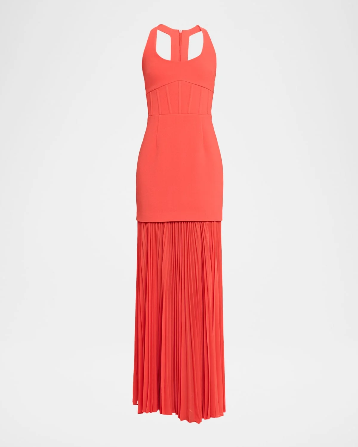 Empress Pleated Crepe Corset Gown - 1