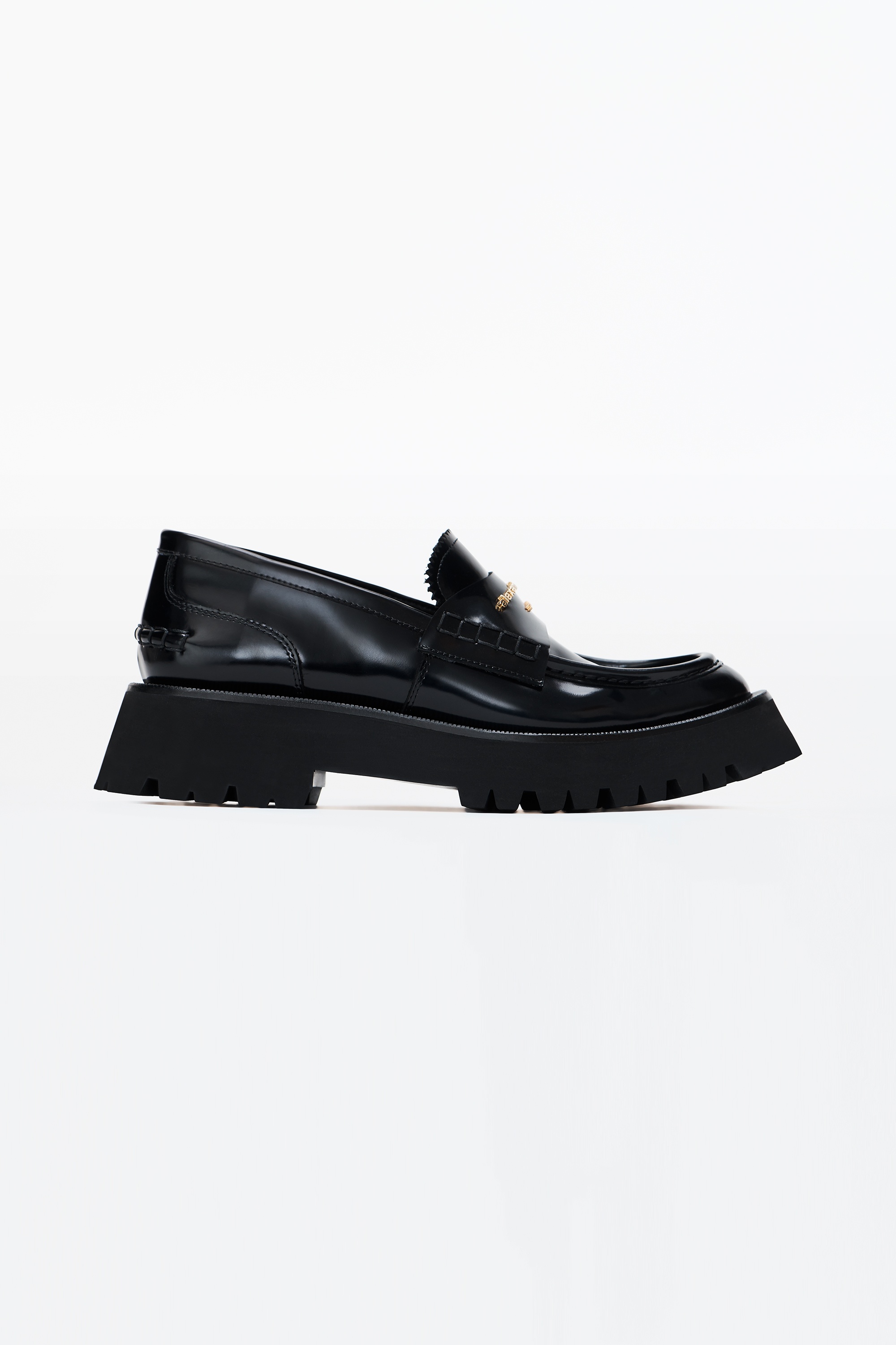 CARTER MID-HEEL LUG LOAFER IN LEATHER - 1