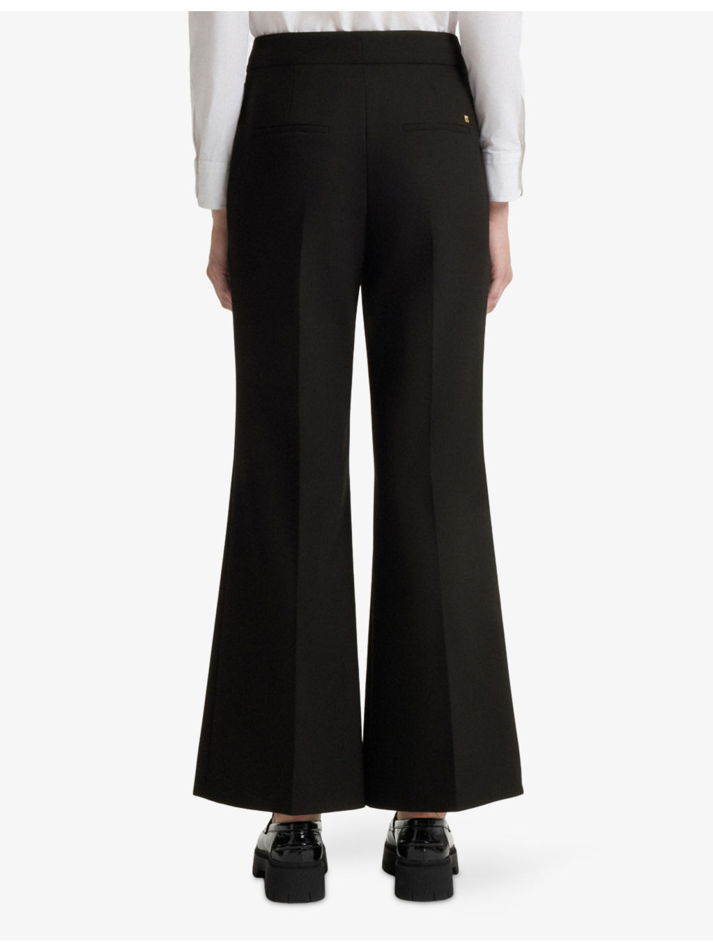 Wide-Leg High-Rise Stretch-Woven Trousers - 4