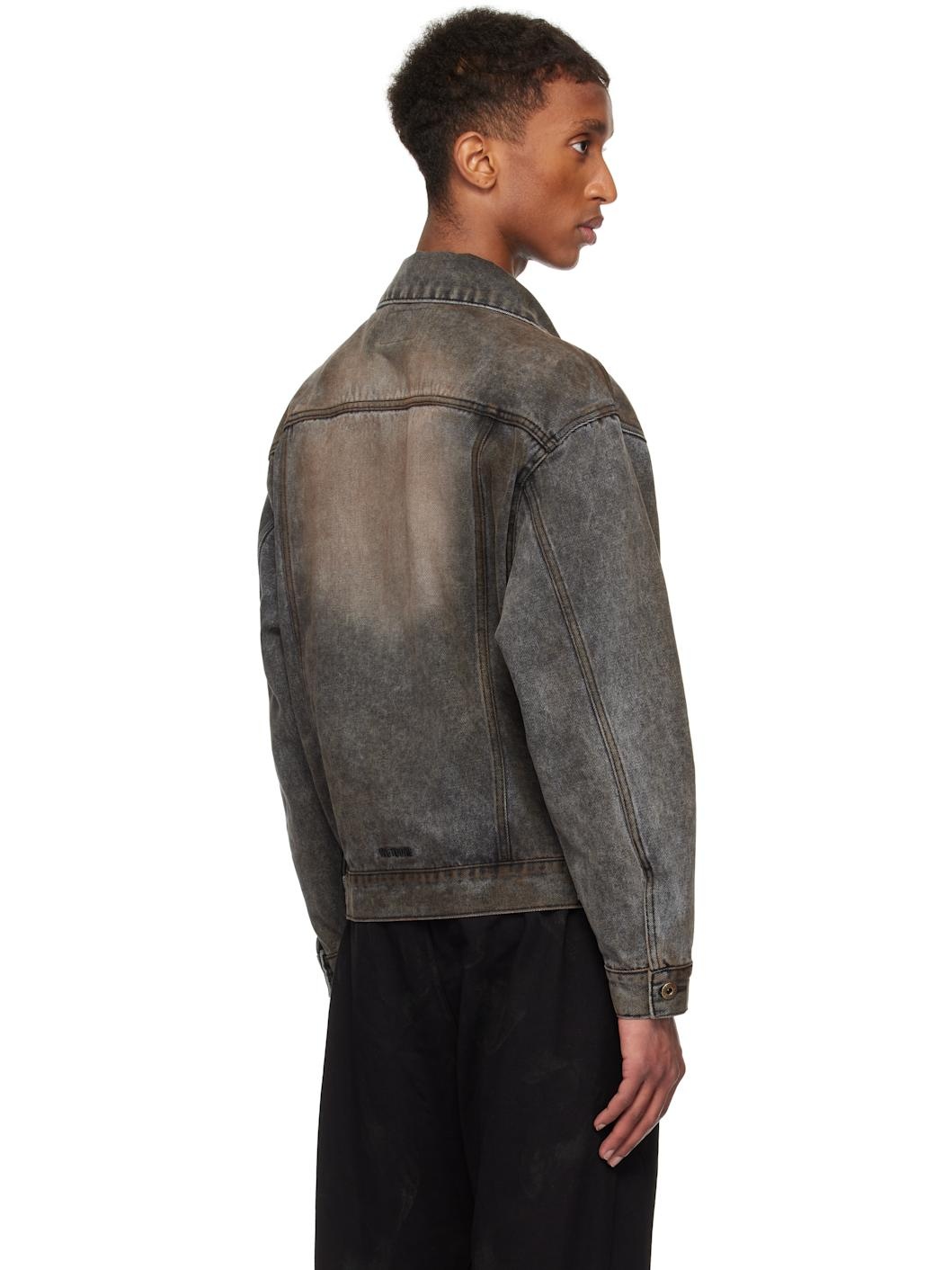 Black Washed Denim Jacket - 3