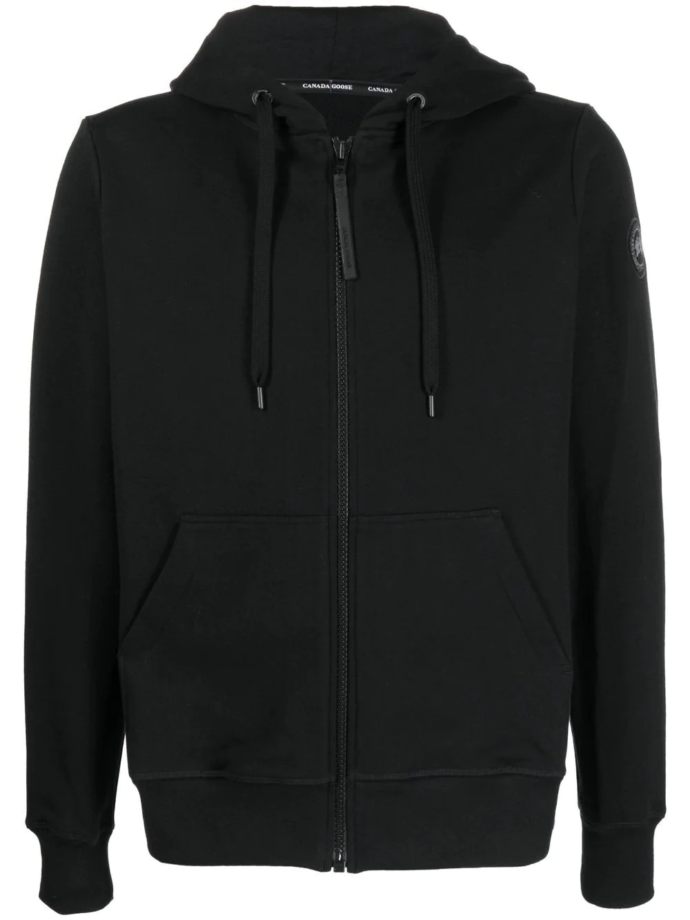zipped cotton hoodie - 1