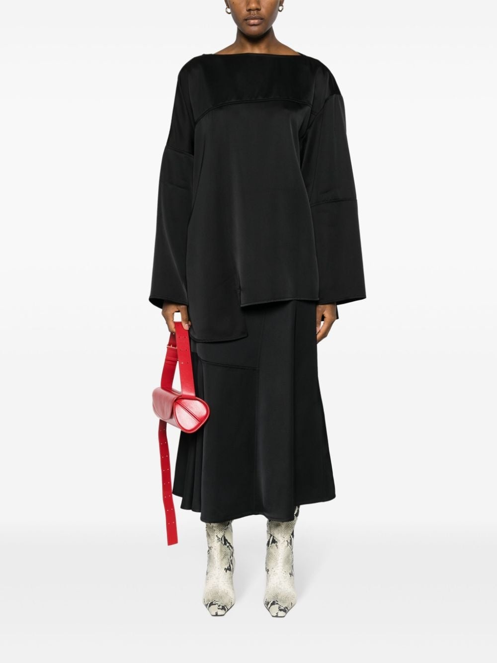 long-sleeve panelled shirt - 2