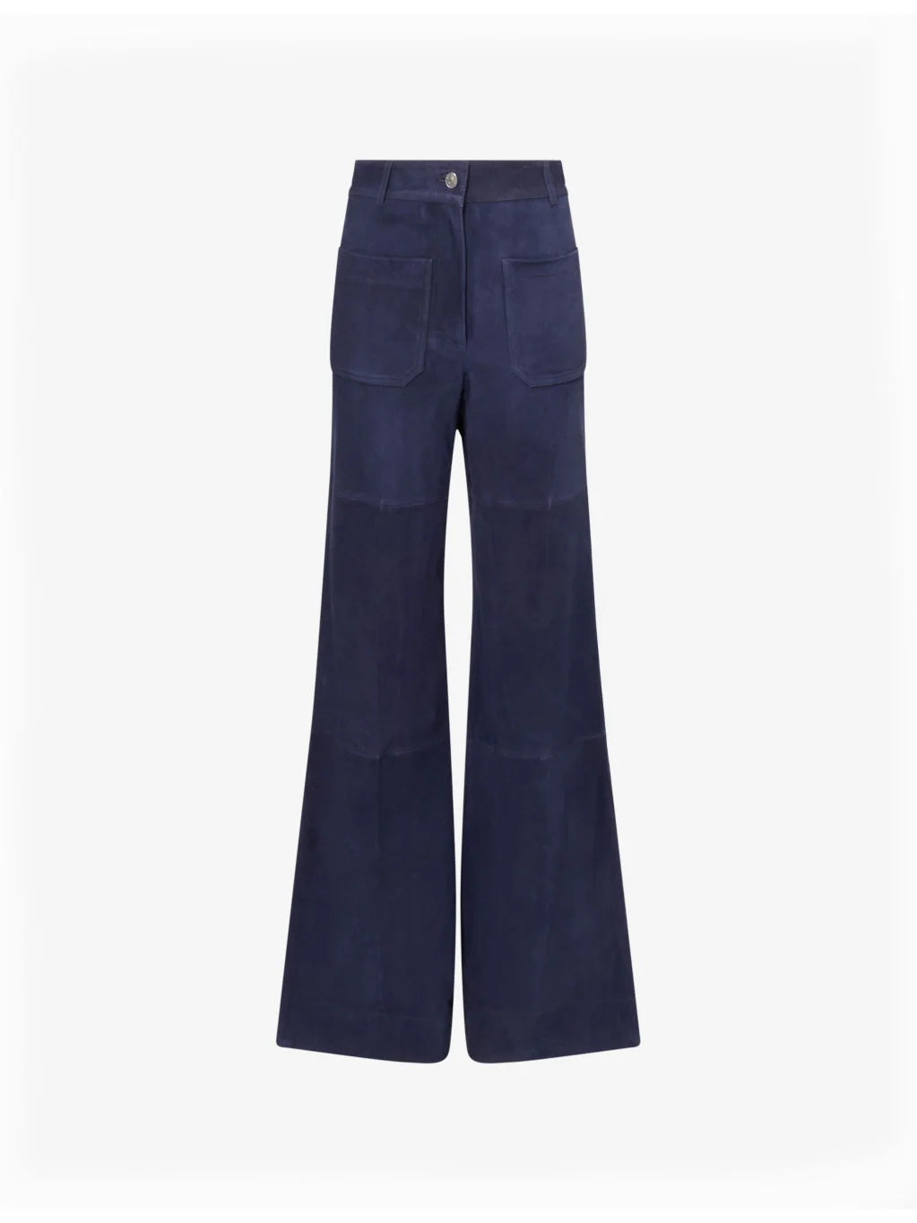 Alina Flared-Leg Suede Trousers - 1