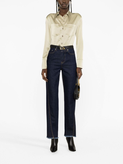 Lanvin frayed-edge straight-leg jeans outlook