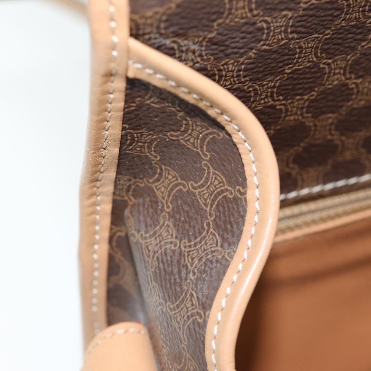 CELINE Macadam Canvas Shoulder Bag Pvc Brown - 16