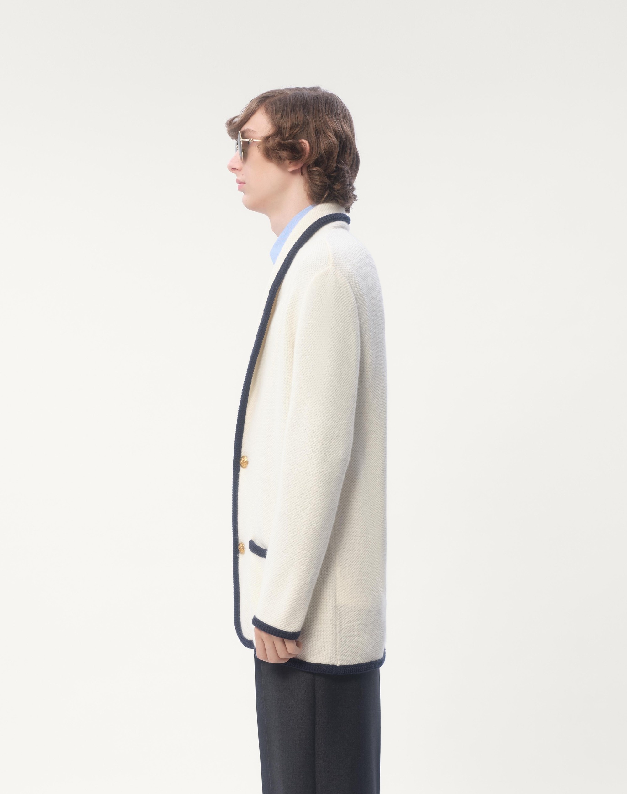 ジャケット VALENTINO GARAVANI White Cotton Blazer Valentino Garavani Crepe Couture Jacket | Saks Fifth Avenue