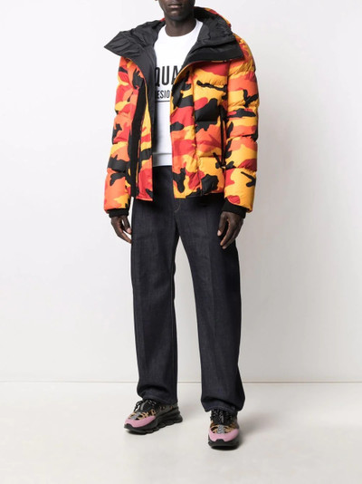 DSQUARED2 camouflage-print puffer coat outlook