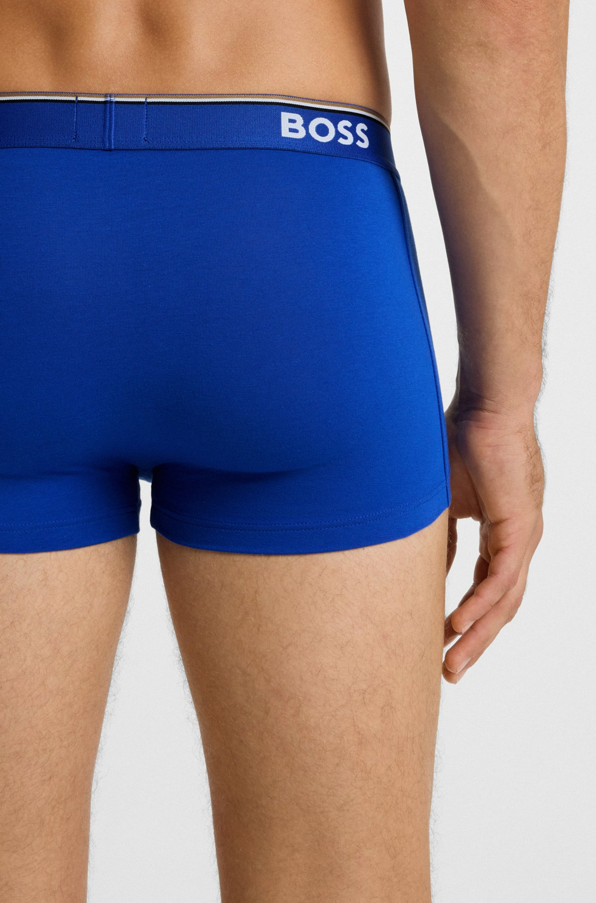 THREE-PACK OF STRETCH-COTTON TRUNKS WITH LOGO WAISTBANDS - 5