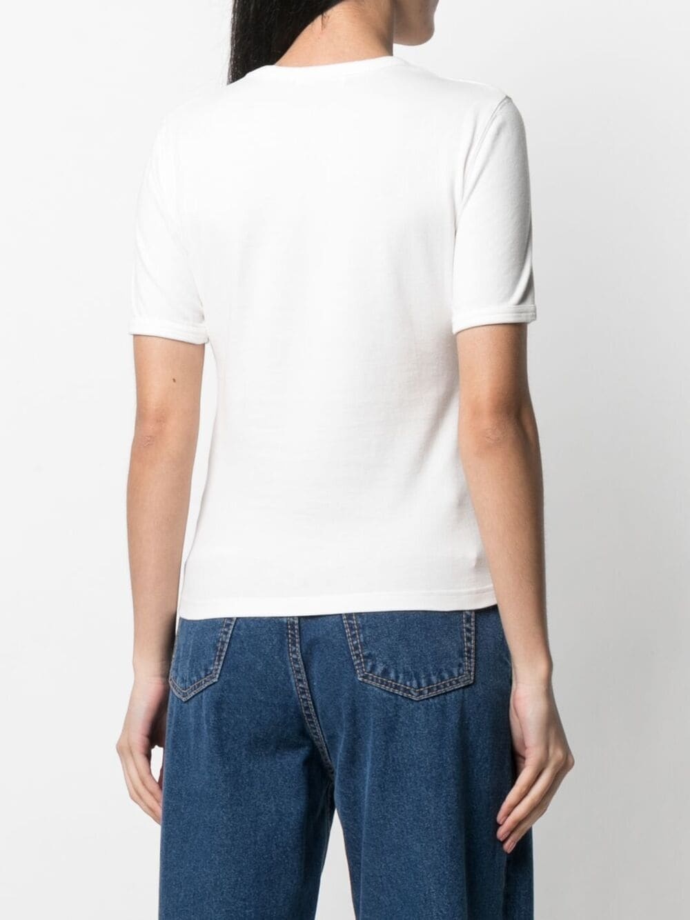 logo patch crew-neck T-shirt - 4
