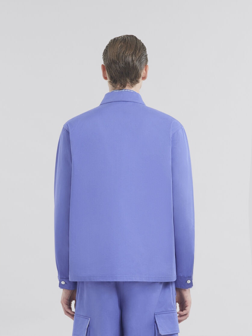 INDIGO ORGANIC COTTON SHIRT WITH MARNI SYMBOL - 3