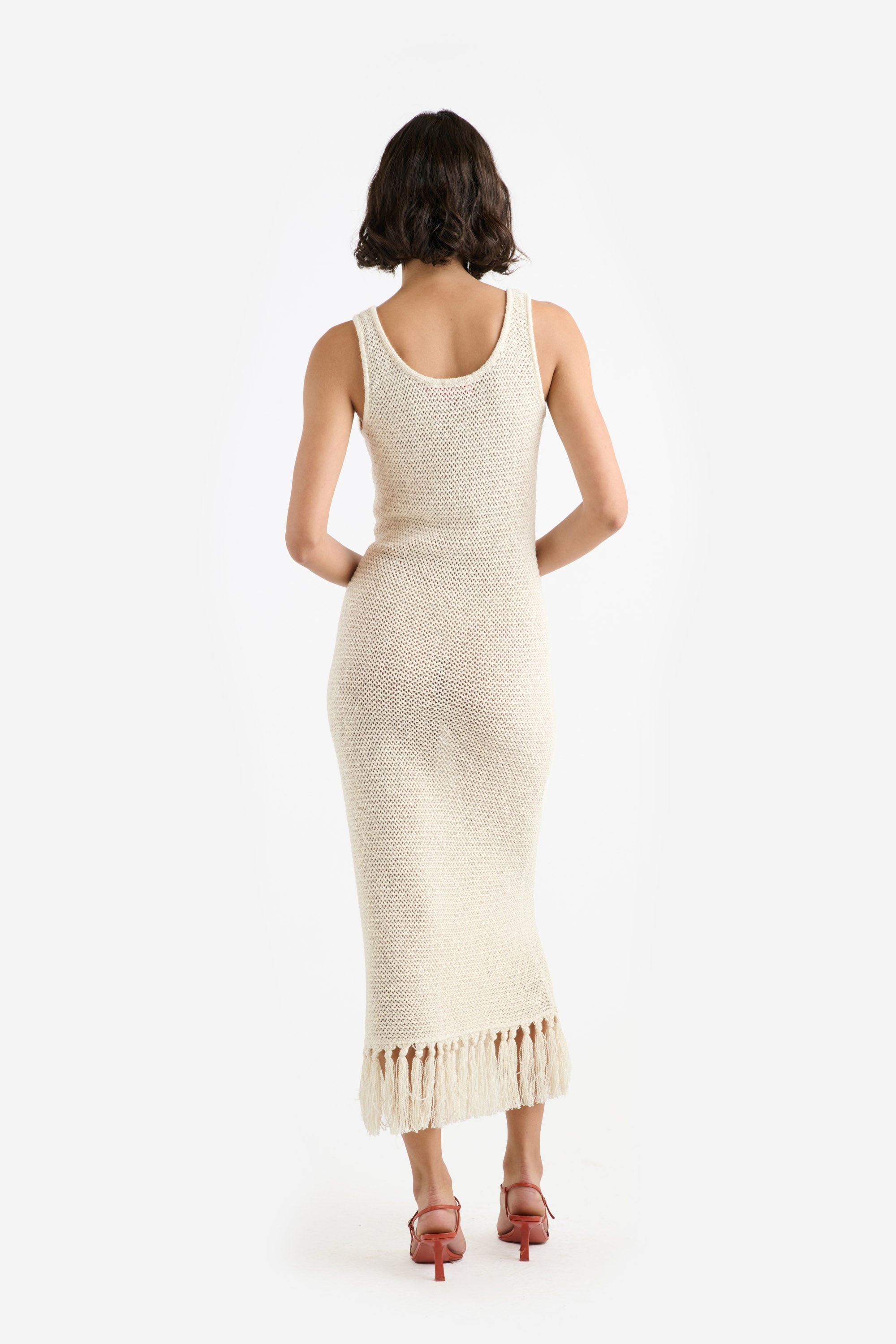 SCOOPNECK FRINGE DRESS - 4