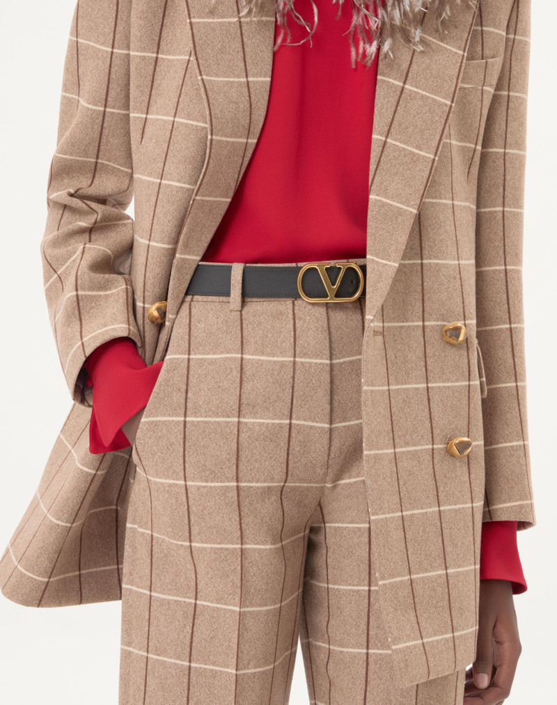 Valentino VLOGO SIGNATURE REVERSIBLE SHINY CALFSKIN BELT - 30MM / 1.2 IN. outlook