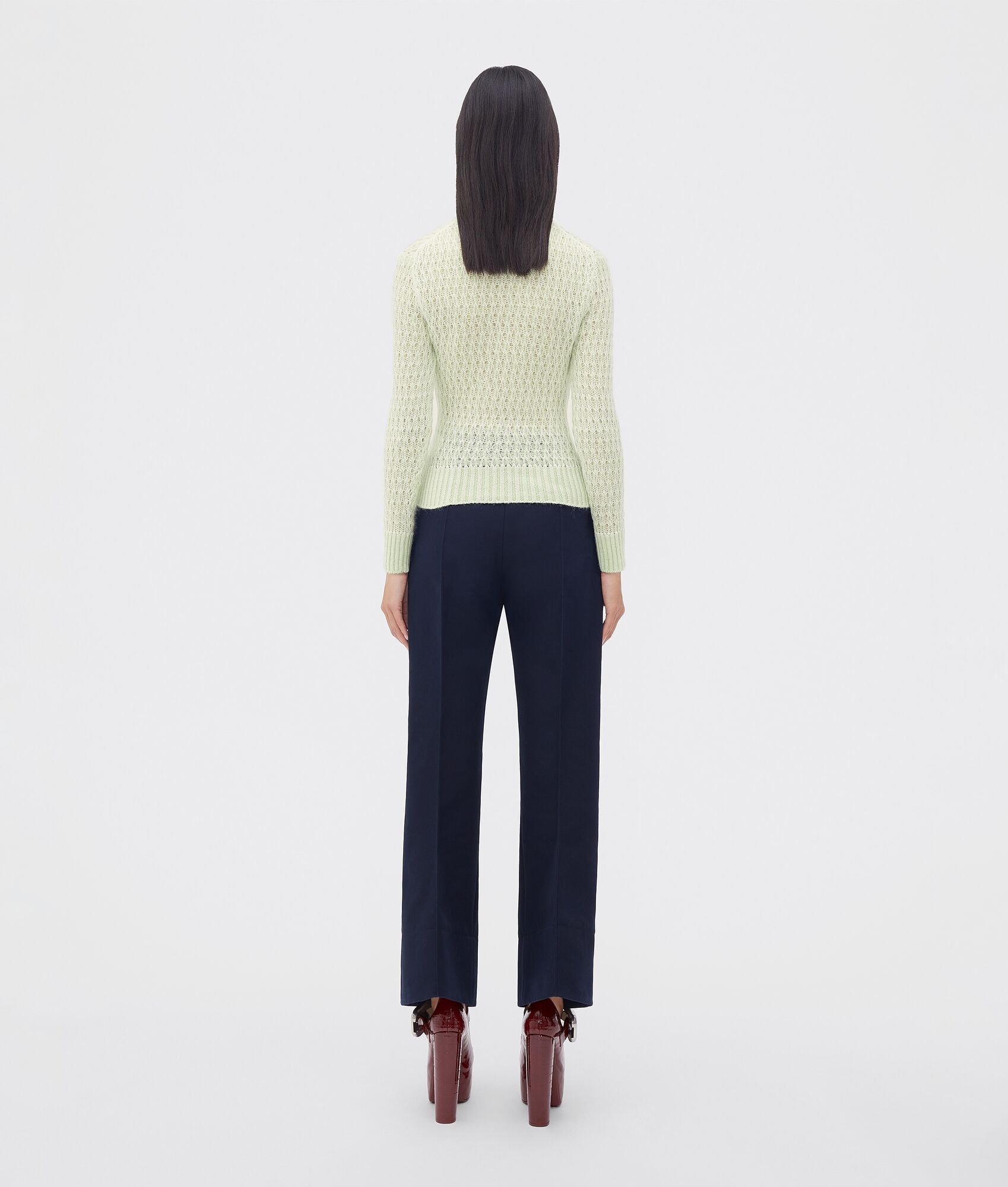 wool mohair lace effect jumper - 3