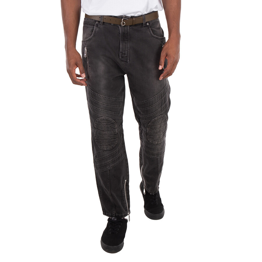 Balmain Biker Mid-Rise Denim Jeans - 3
