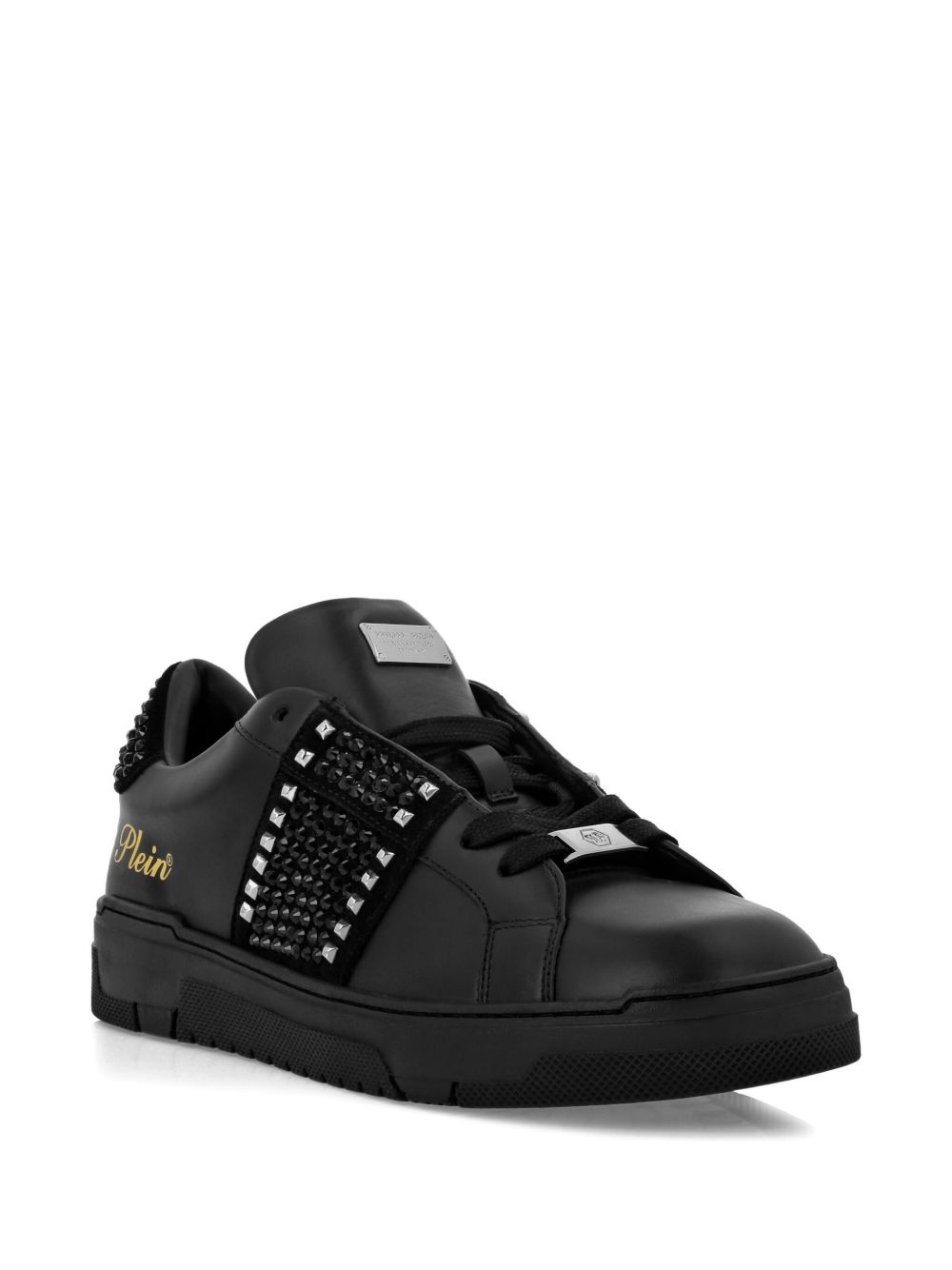 Strass Studs leather sneakers - 2