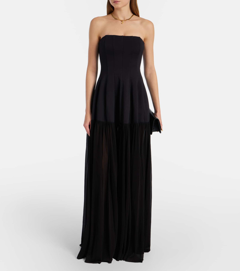 SIMKHAI Strapless tulle maxi dress outlook