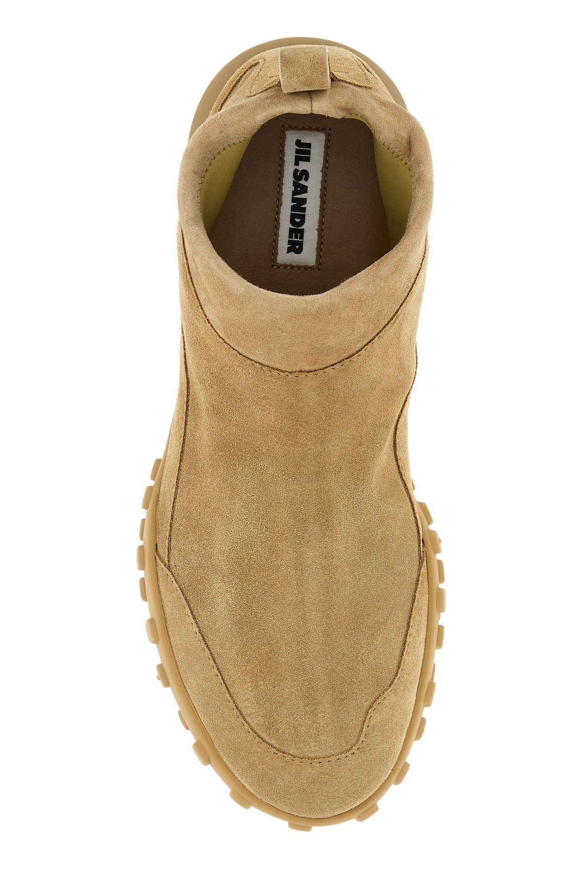 Camel suede Moon slip ons - 4