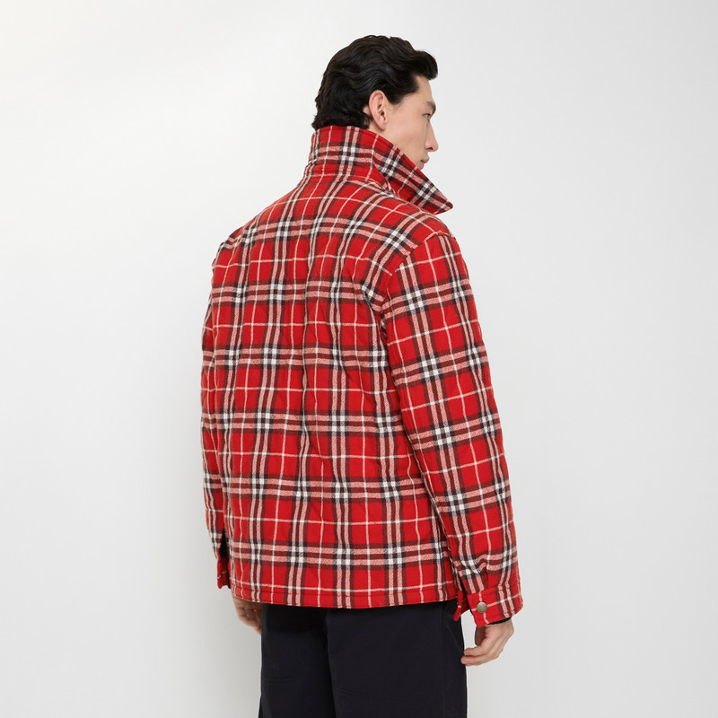 Check Quilted Wool Flannel Jacket 3