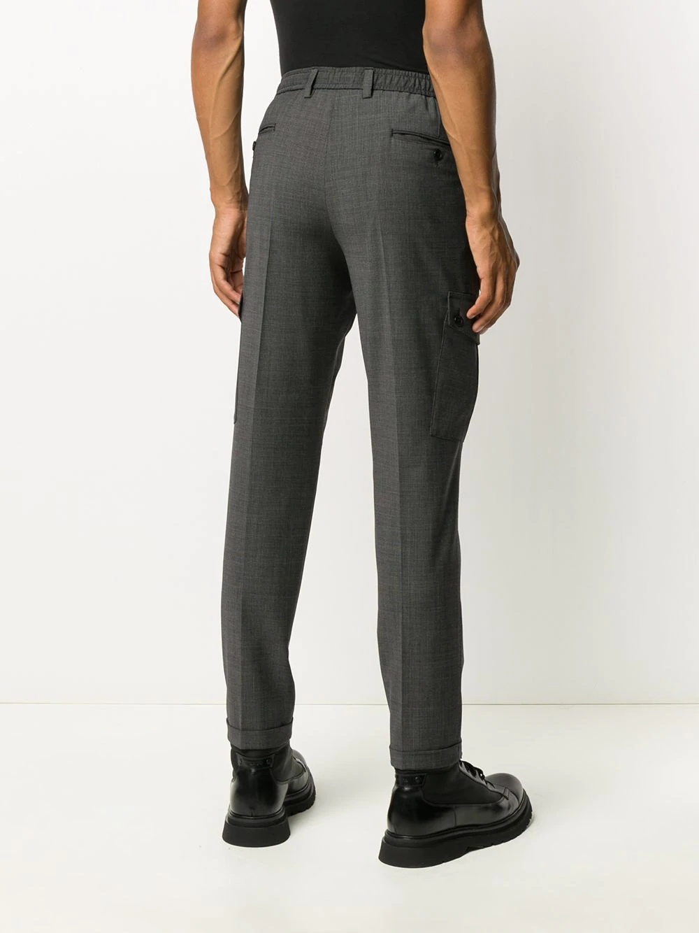 mid-rise cargo trousers - 4