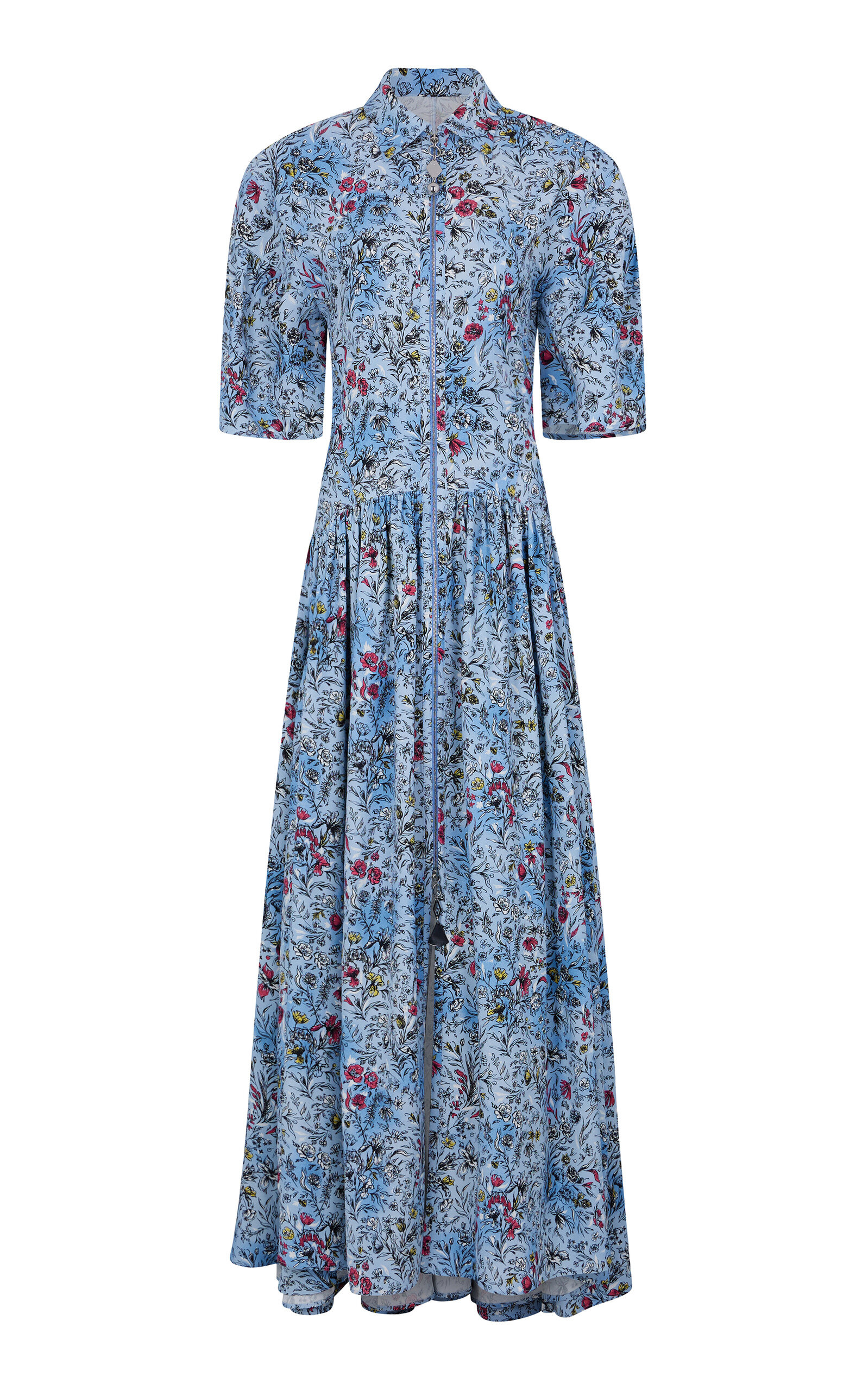 Zipped Crepe Maxi Dress multi - 1