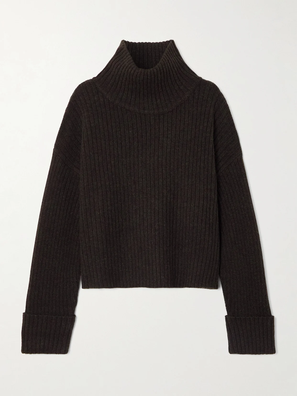 Galway Ribbed Cashmere Turtleneck Sweater - 1