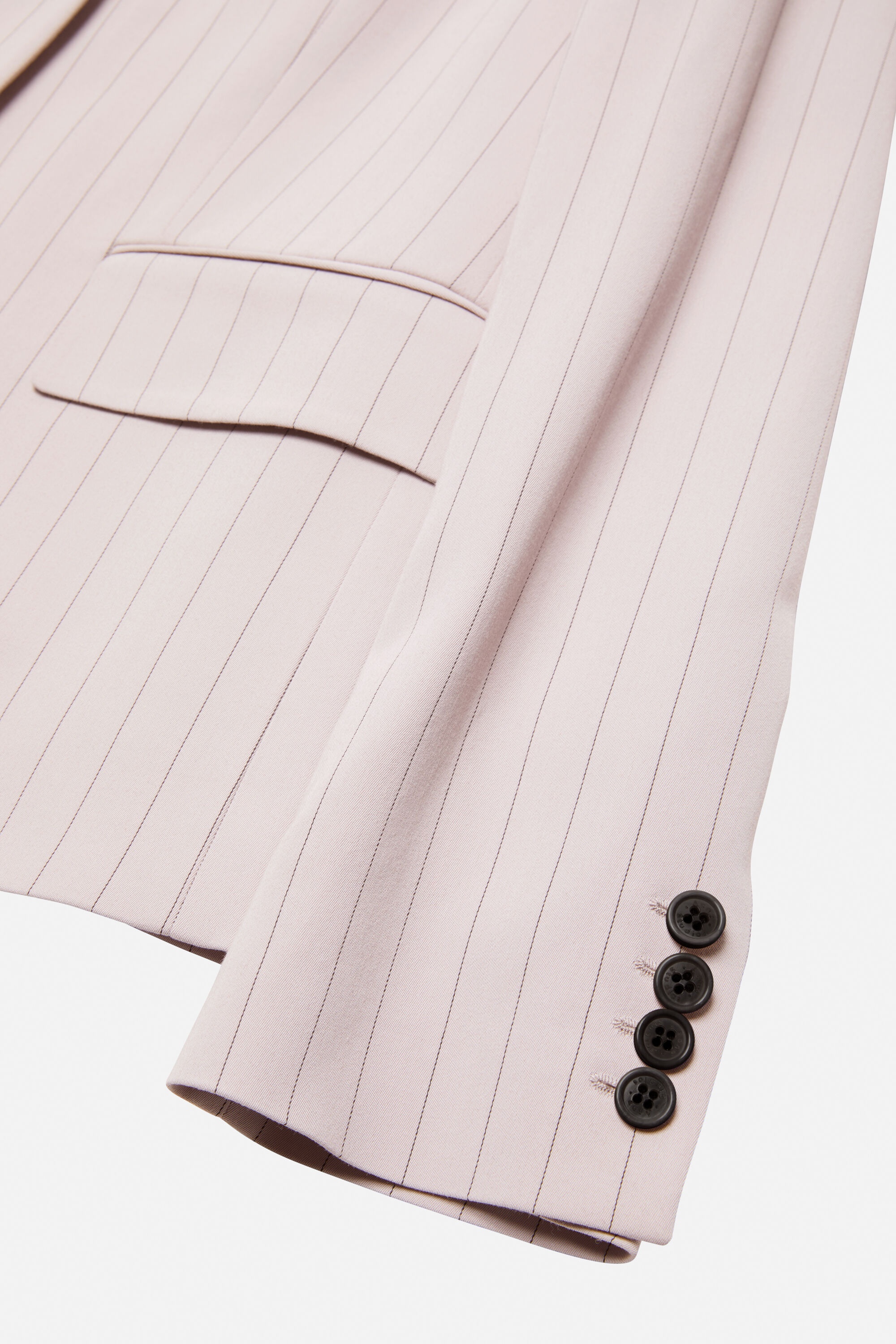 Single-breasted pinstripe jacket - Taupe beige - 6