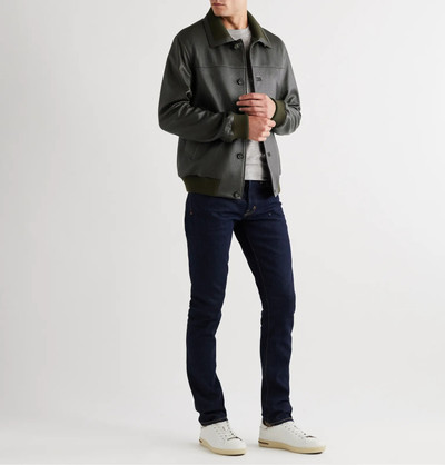 Loro Piana Full-Grain Leather Bomber Jacket outlook